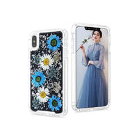 Handmade Real dried pressed flowers TPU protective phone case
