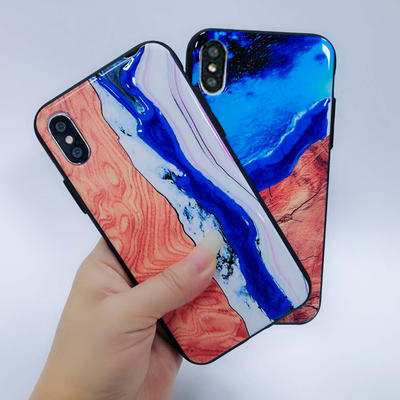 Fashion Art color  blue  Oil Painting PC hard Back phone Cover case for iPhone XS