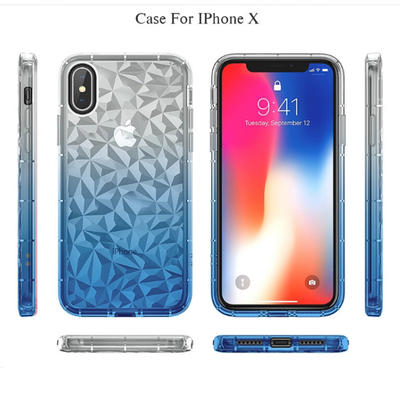 Colorful Soft Tpu diamond pattern wholesale transparent phone case for iphoneXS case