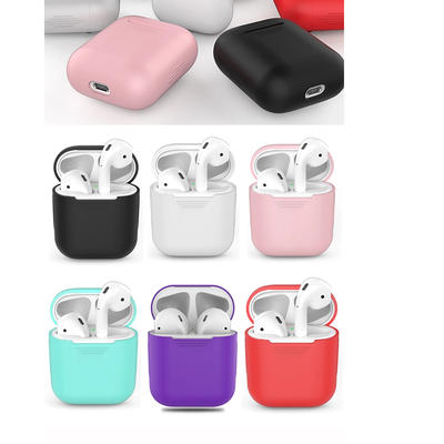 Silicone Wireless Blue tooth Earphones Case For Air Pods Shock Proof Protective Cover with Anti-lost Buckle