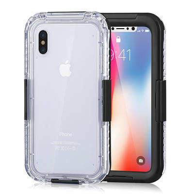 Manufacturer High quality tpu pc transparent shockproof waterproof 360 phone case back cove for iphone xs