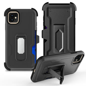Shockproof Car Holder Stand Magnetic Suction Bracket with back clip TPU+PC Phone Cover Case for iPhone Xsmax