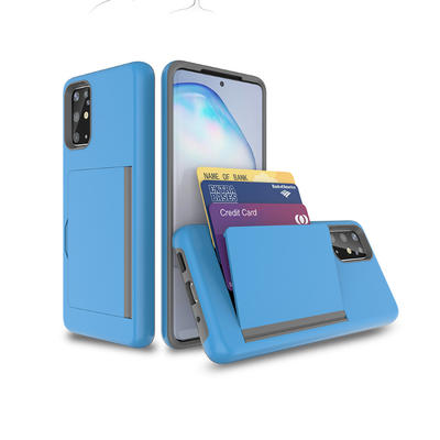 2020 Amazon Hot Selling TPU PC Hybrid Portable Hidden Card Slot Mobile Phone Case For Sam S20 Ultra S20 Plus S20
