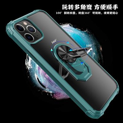 New fashion finger holder acrylic cover for iPhone 11 Pro Max clear case 360 degree rotation stand