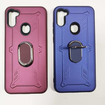 360 degree rotating invisible support TPU + Pu anti falling case for Sam A11 / A115 mobile phone case