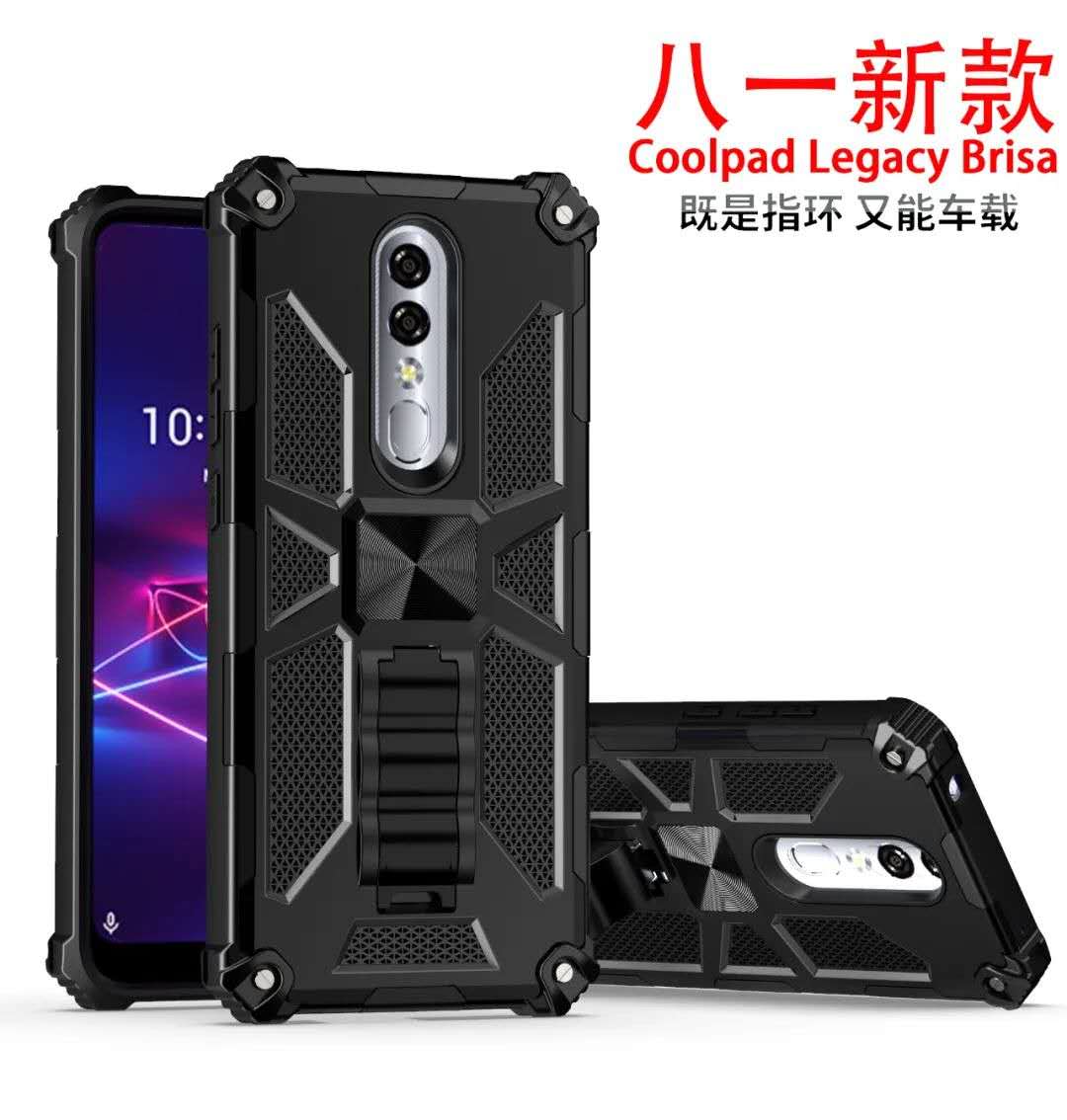 2020 New Products PC TPU Shockproof Phone Case With Ring Metal Kickstand Phone Back Cover for LG Stylo 6